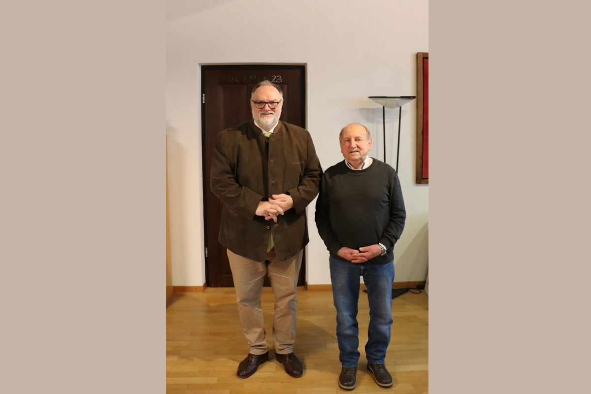 Hermann Kapfhammer zu Besuch bei Oberbürgermeister Jürgen Dupper