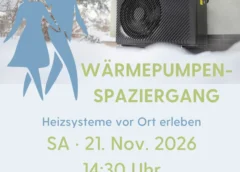 Wärmepumpenspaziergang in Regen