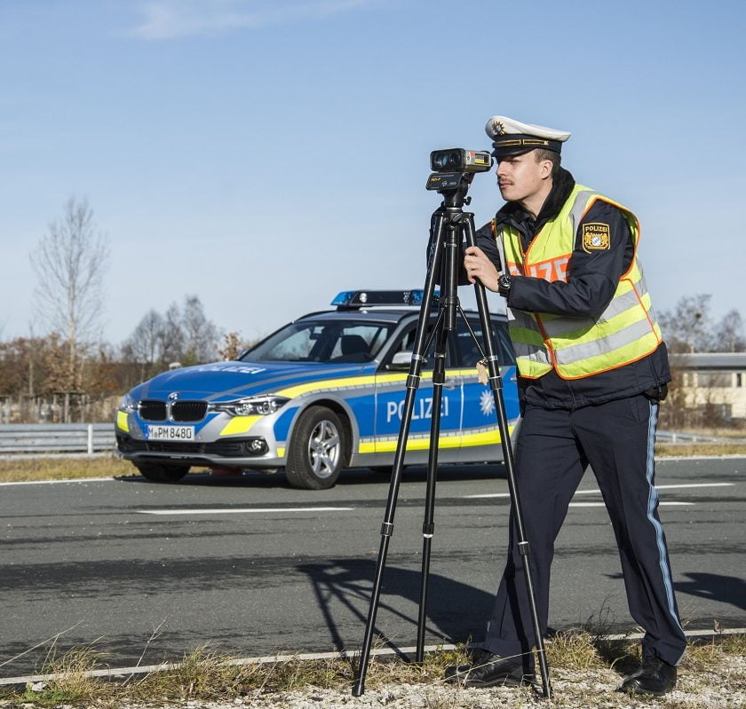 Polizei Geschwindigkeitsmessung